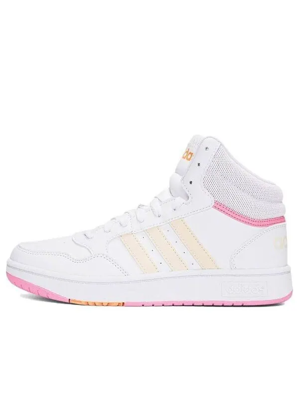 Кроссовки neo hoops mid 3.0k Adidas — изображение 1 из 4, белый/розовый