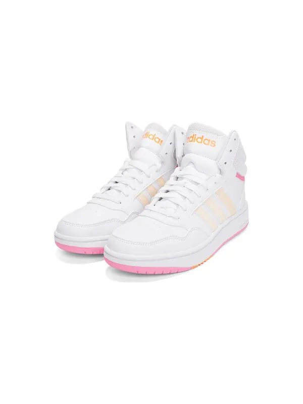 Кроссовки neo hoops mid 3.0k Adidas — изображение 3 из 4, белый/розовый