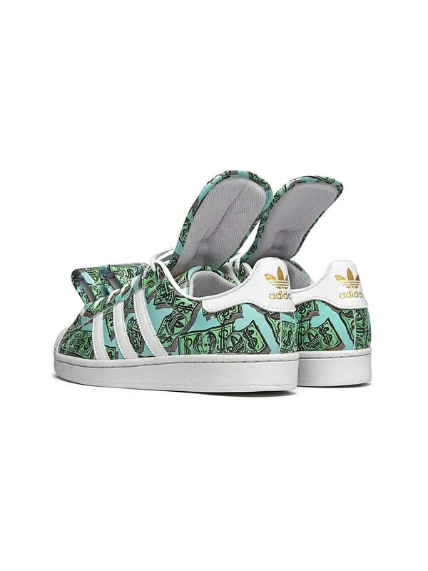 Кроссовки джереми скотт x суперзвезда Adidas — изображение 3 из 4, белый/зеленый