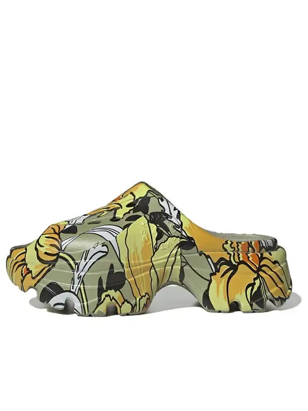 Тапочки от stella mccartney clogs Adidas — изображение 1 из 4, зеленый/оранжевый/белый