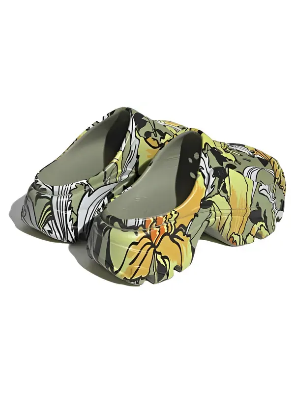 Тапочки от stella mccartney clogs Adidas — изображение 4 из 4, зеленый/оранжевый/белый
