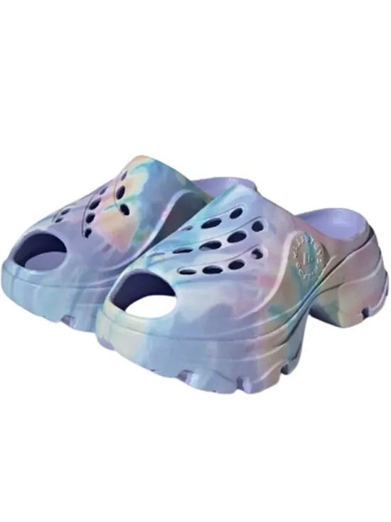 Тапочки от stella mccartney clogs Adidas — изображение 2 из 4, розовый/синий/черный