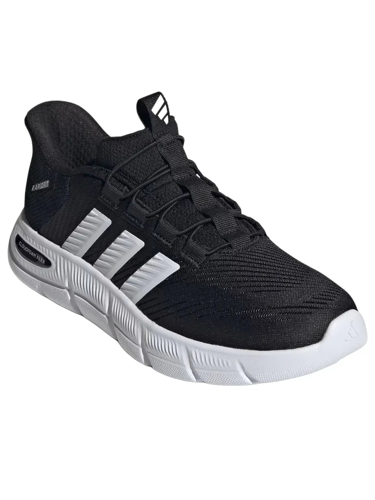 Кроссовки Adidas Cloudfoam Flex Rapidfit 'Core Black Cloud White Silver Metallic' HP7002 — изображение 6 из 6, черный