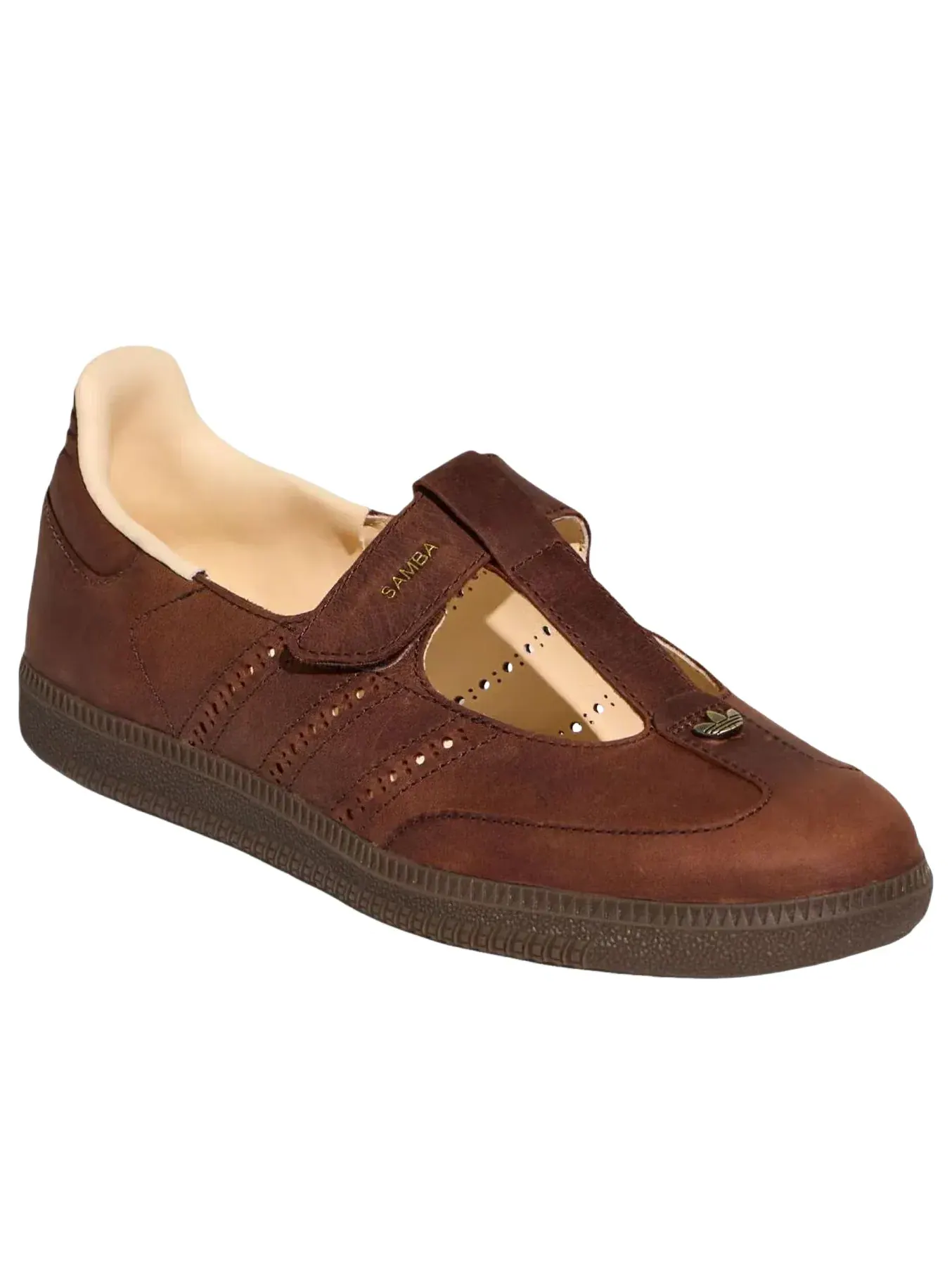 Кроссовки Adidas Samba Jane 'Brown Crystal Sand Gum' HP7130 — изображение 2 из 6, коричневый