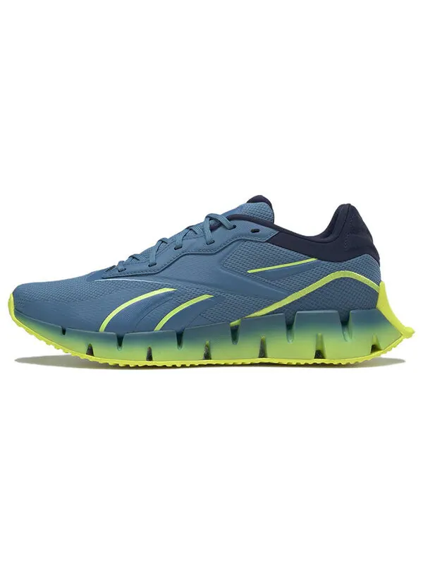 Кроссовки zig dynamica 4 'steely blue acid yellow' Reebok — изображение 2 из 4, синий/желтый/темно-синий