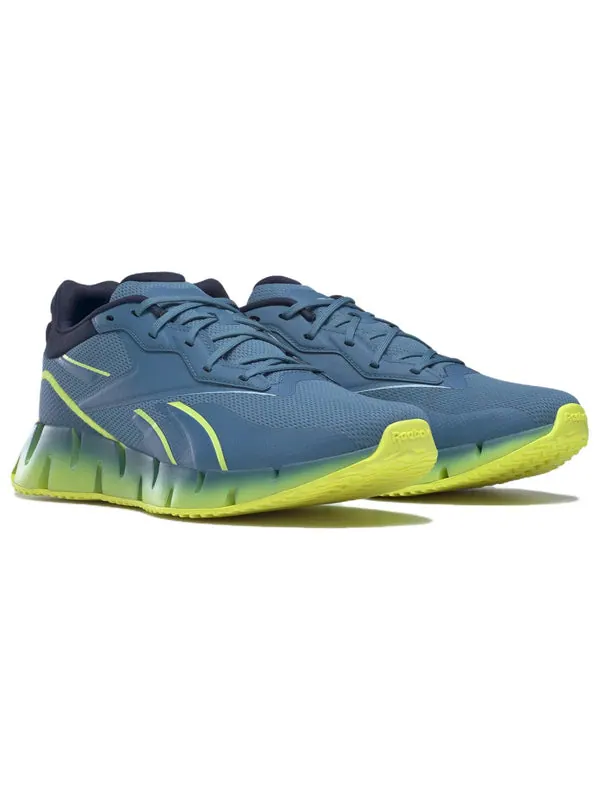 Кроссовки zig dynamica 4 'steely blue acid yellow' Reebok — изображение 3 из 4, синий/желтый/темно-синий