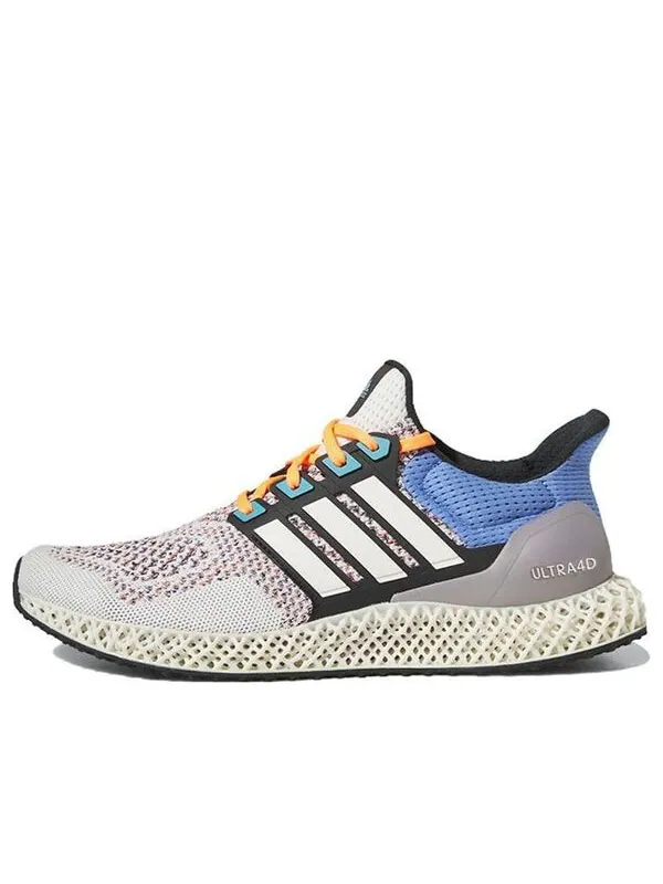 Кроссовки Adidas Ultra 4D Running Shoes 'Chalk White Blue Fusion' — изображение 1 из 4, белый/серый/синий/черный