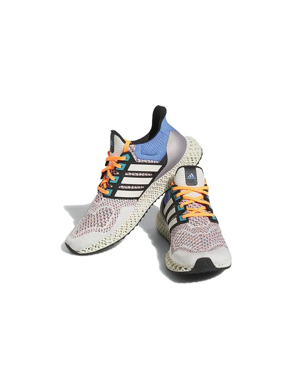 Кроссовки Adidas Ultra 4D Running Shoes 'Chalk White Blue Fusion' — изображение 3 из 4, белый/серый/синий/черный