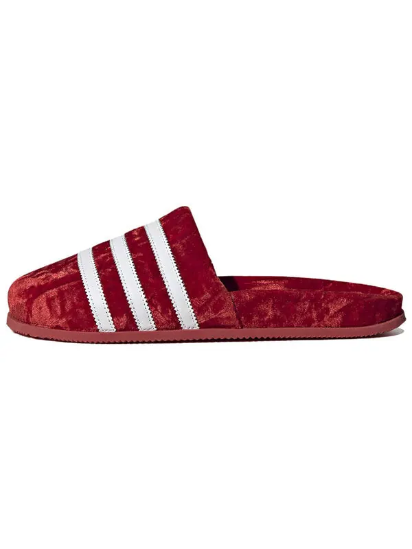 Тапочки adimule slide 'red velvet' Adidas — изображение 2 из 4, красный/белый/красный