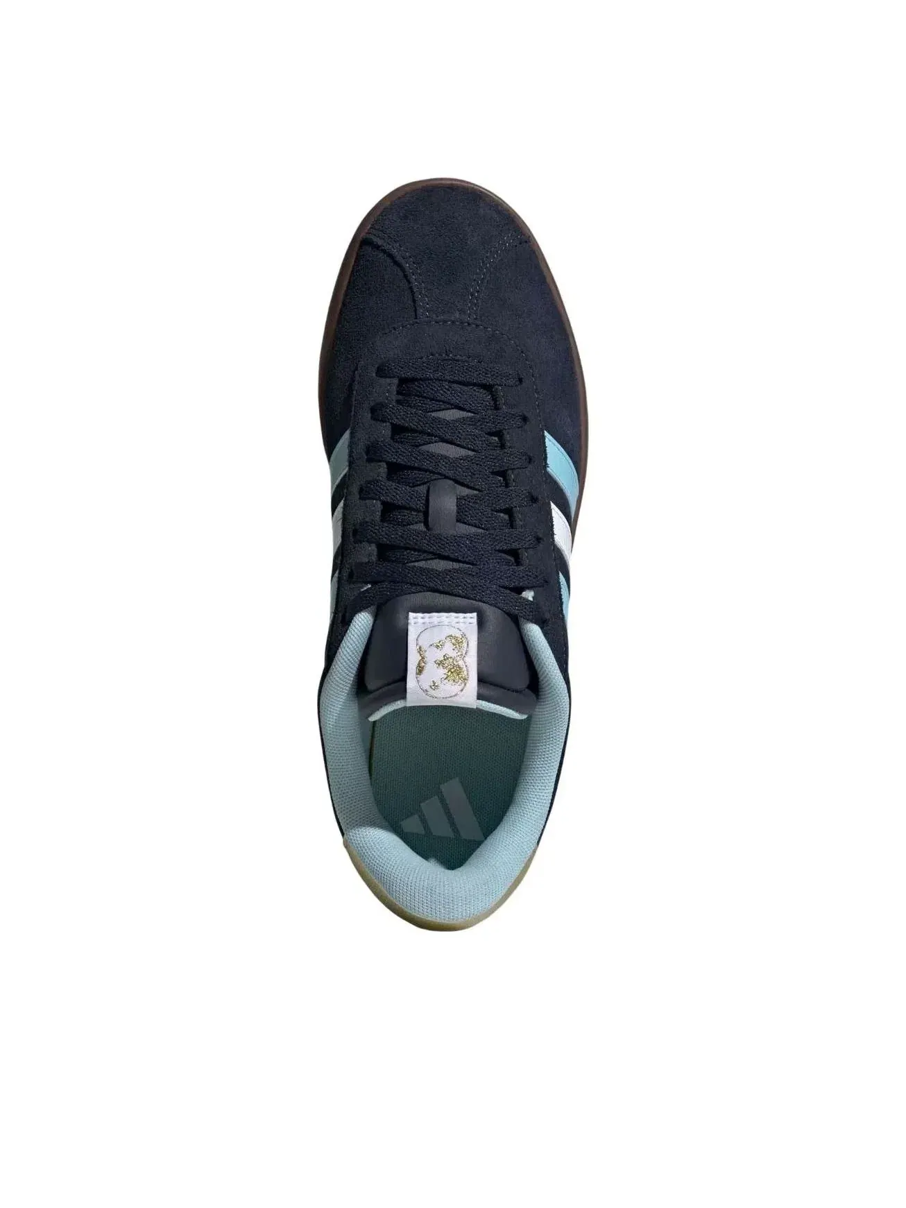 Мужские кроссовки с замшевым верхом VL Court 3.0 Night Navy Icey Blue Adidas — изображение 2 из 5, темно-синий