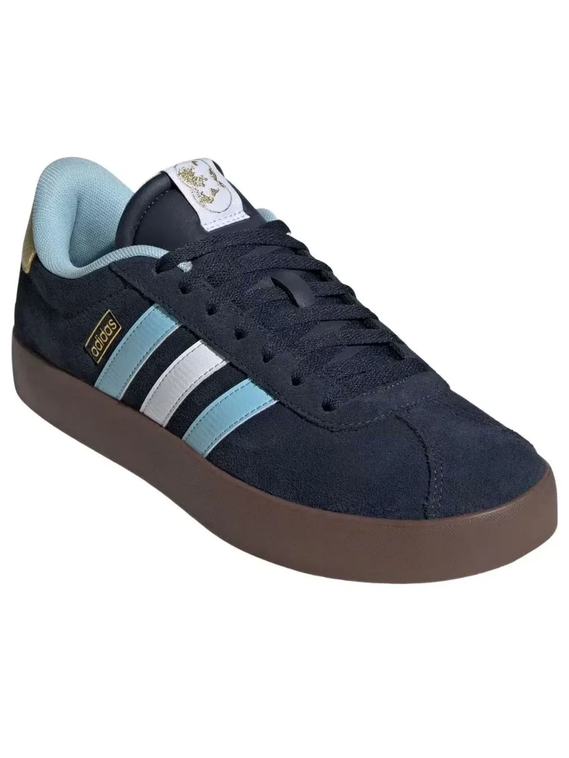 Мужские кроссовки с замшевым верхом VL Court 3.0 Night Navy Icey Blue Adidas — изображение 4 из 5, темно-синий