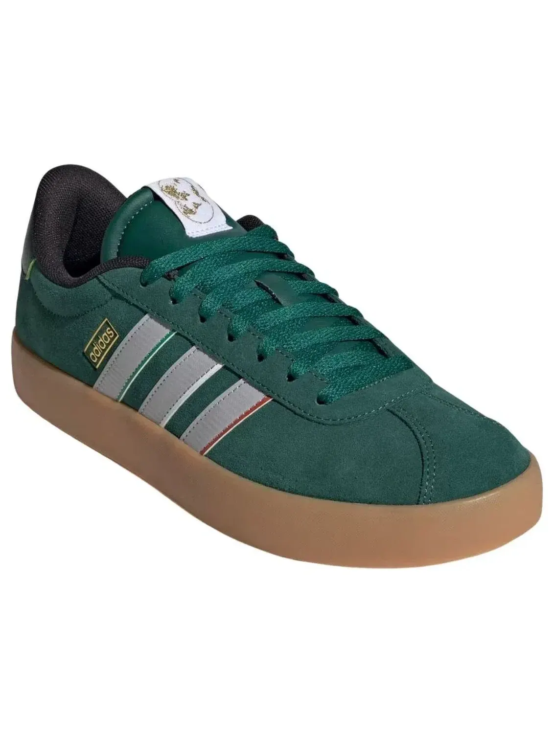 Мужские кроссовки с замшевым верхом VL Court 3.0 Adidas — изображение 4 из 5, зеленый