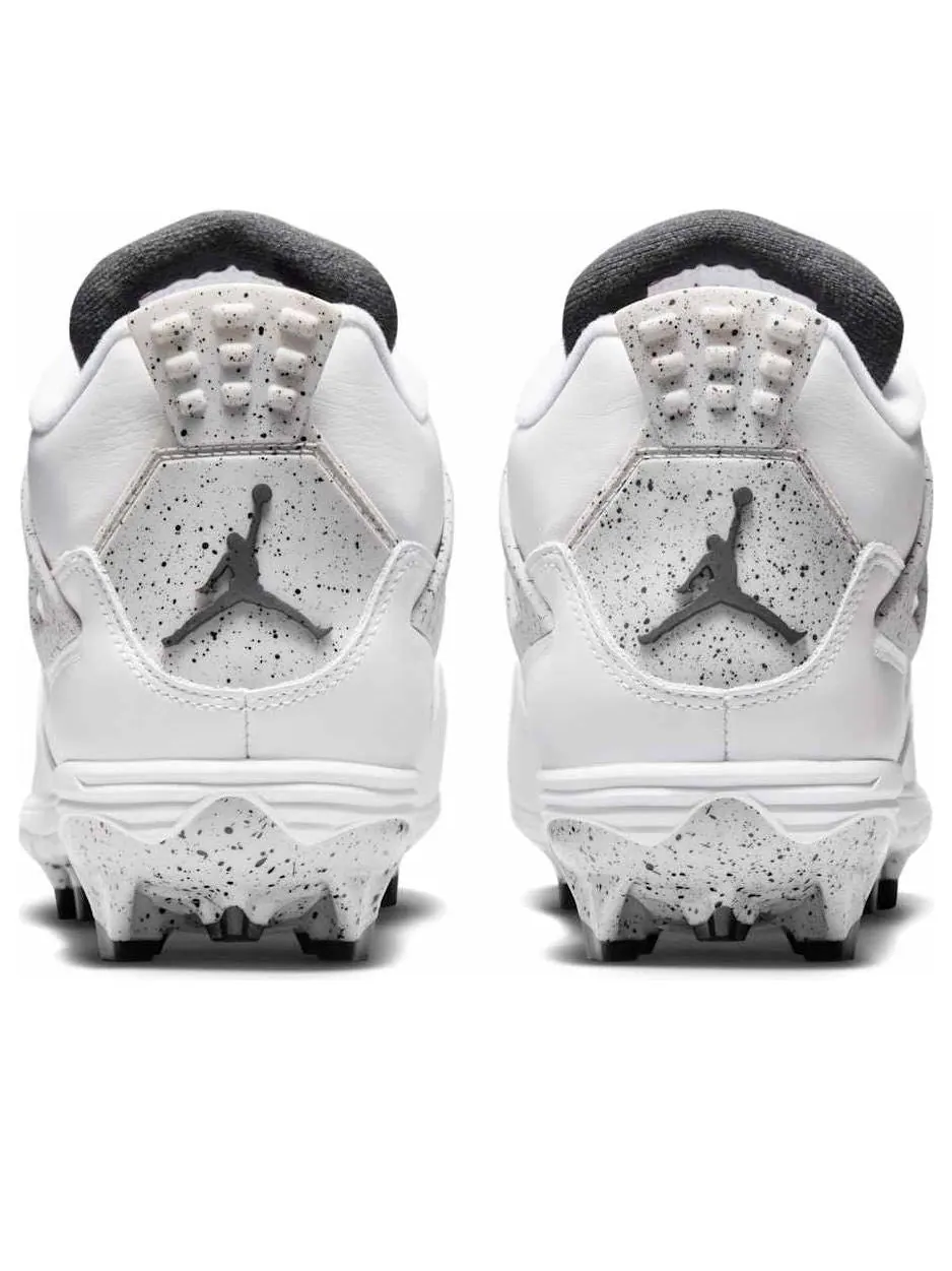Кроссовки Air Jordan 4 TD Cleat 'White Cement' — изображение 3 из 6, белый