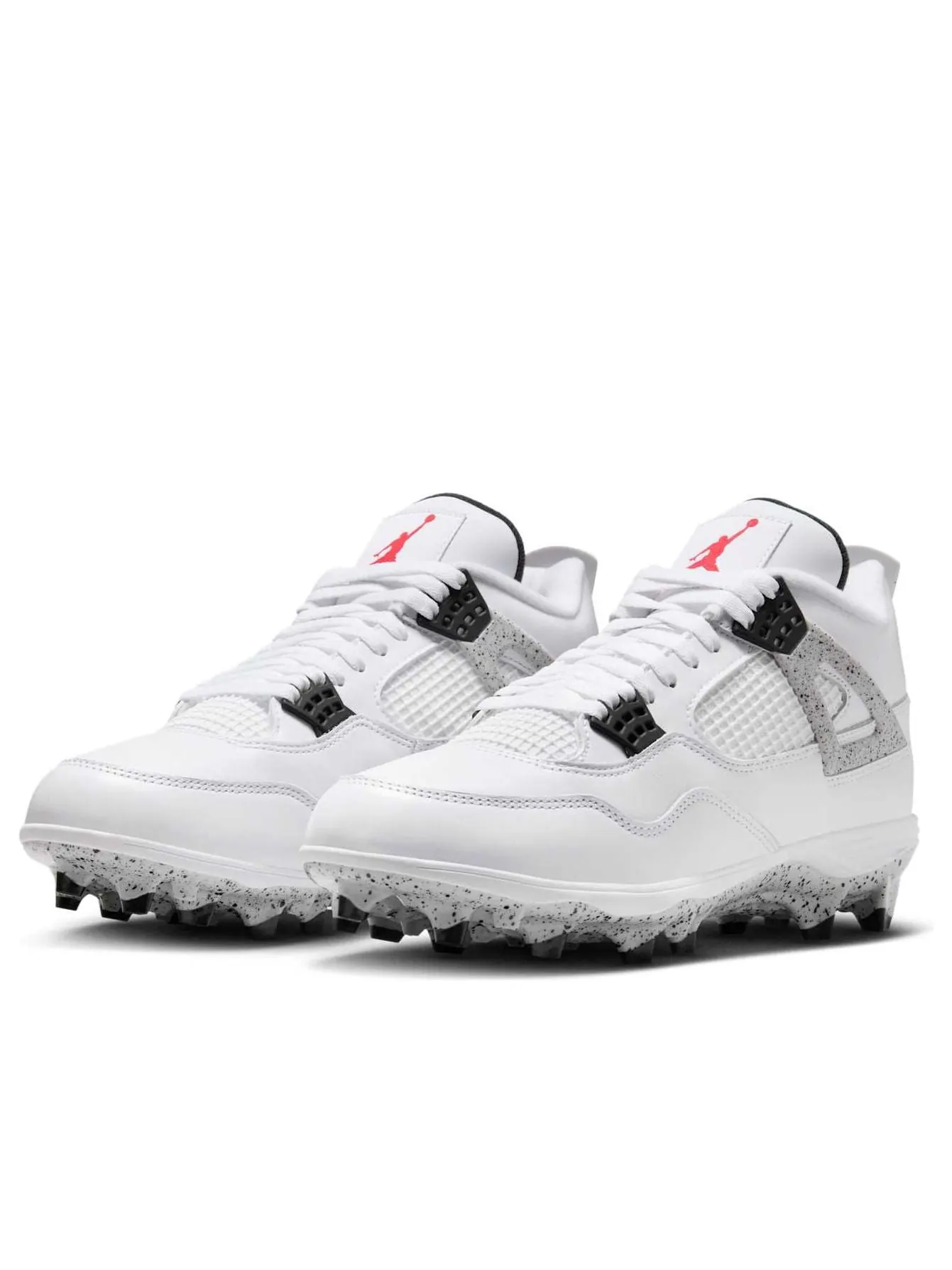 Кроссовки Air Jordan 4 TD Cleat 'White Cement' — изображение 4 из 6, белый