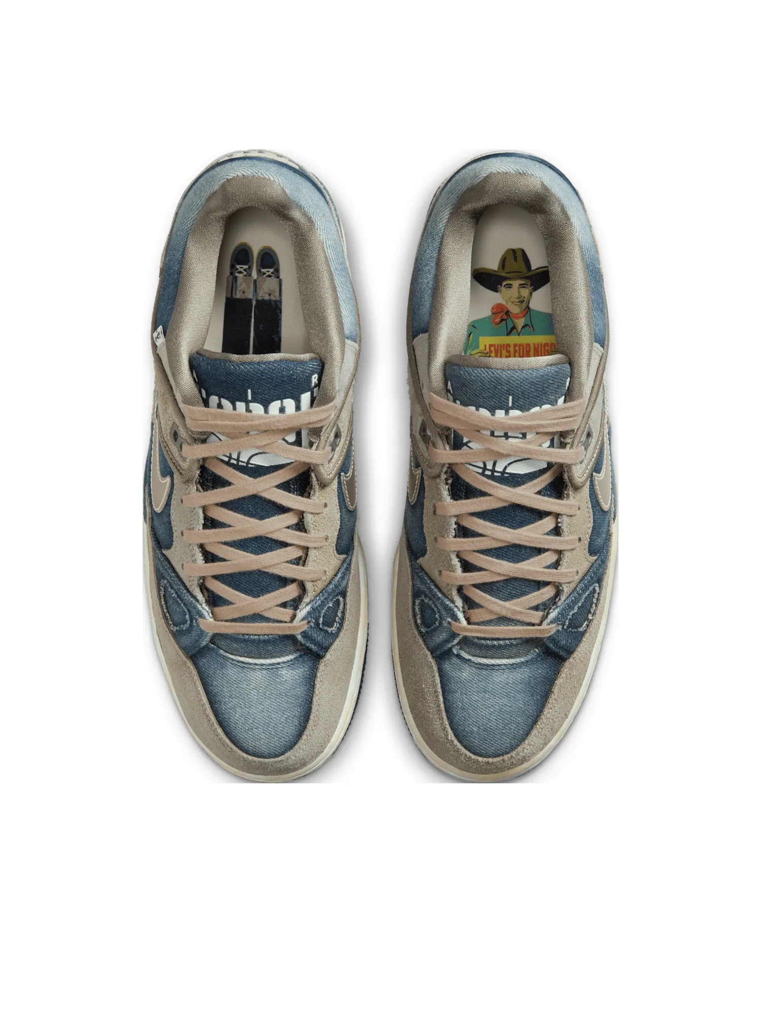 Кроссовки Nike x Levi's x Nigo Air Force 3 Low SP 'Olive Grey' — изображение 4 из 6