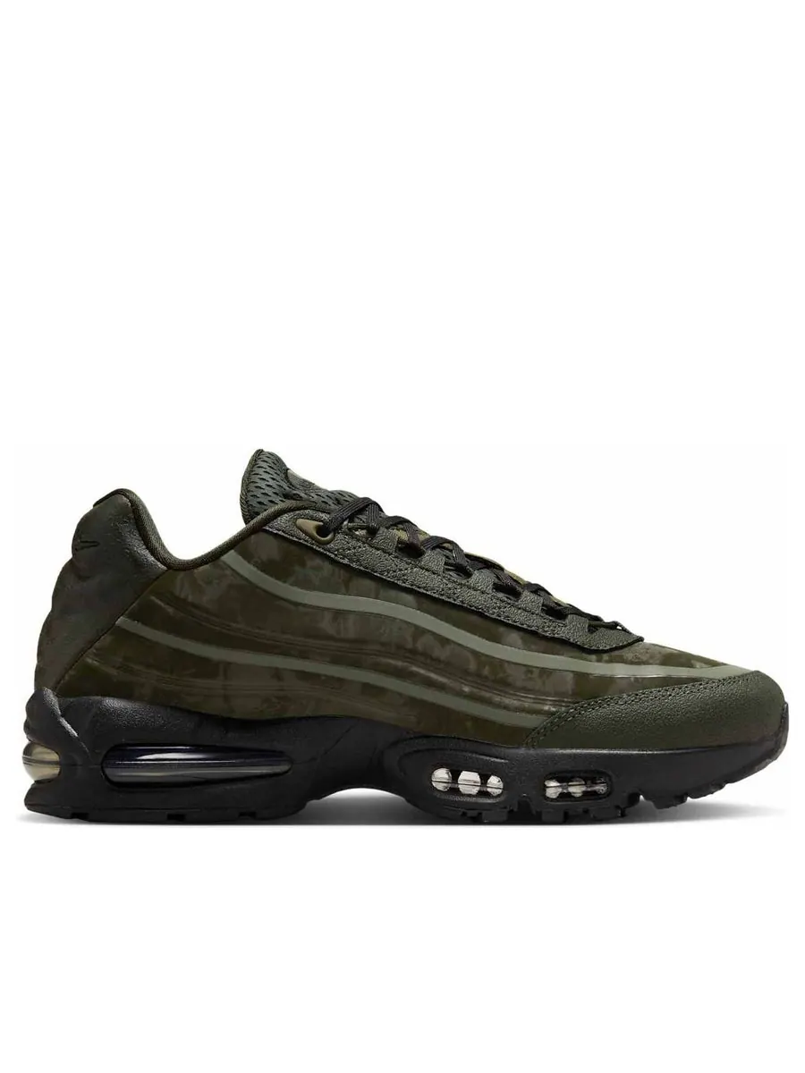 Кроссовки Nike x WORKSOUT Air Max 95 'Olive Black' — изображение 2 из 6, зеленый