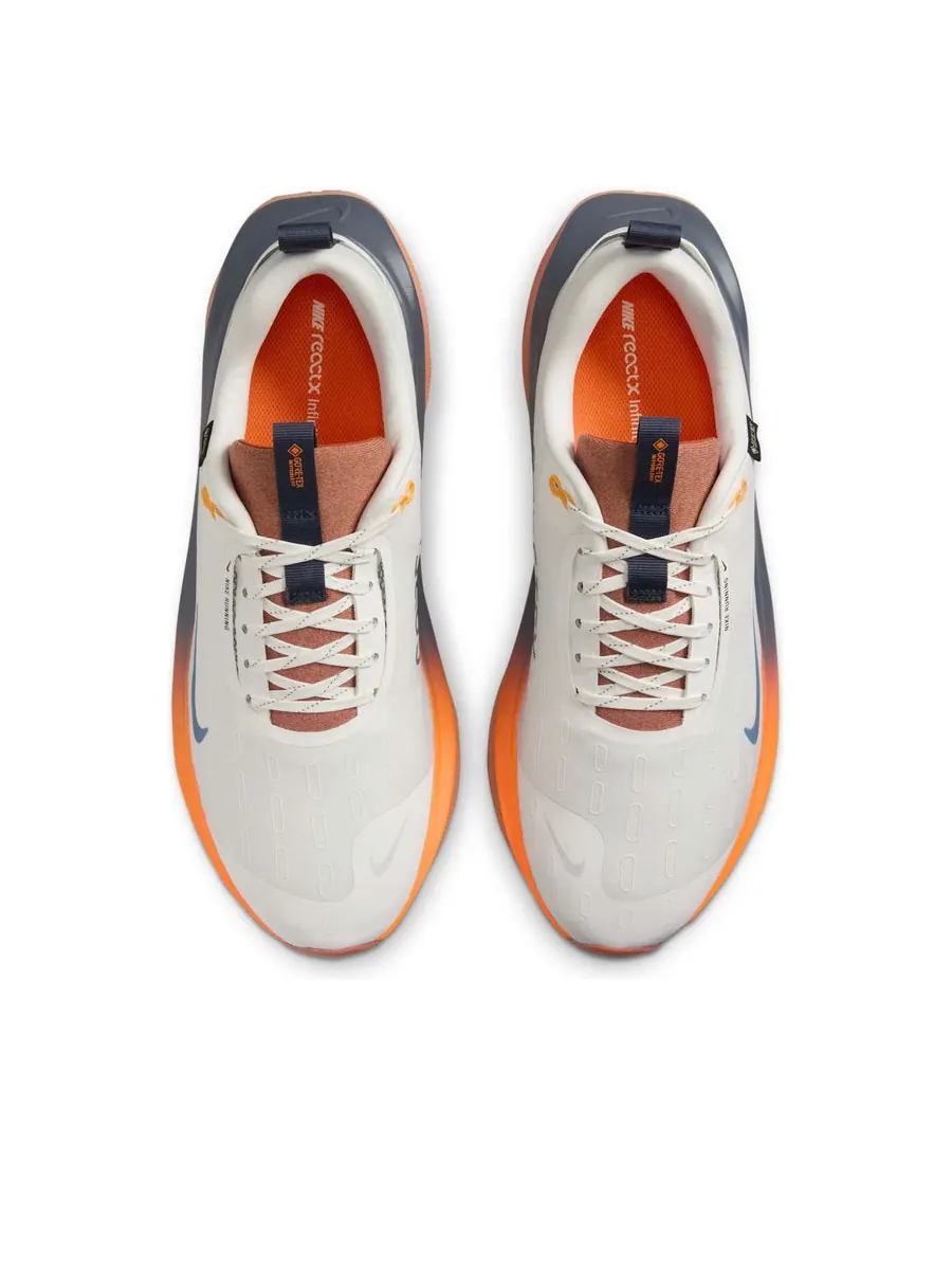 Кроссовки Nike ReactX Infinity Run 4 Gore-Tex 'Sail Total Orange Blue' — изображение 4 из 6, бежевый