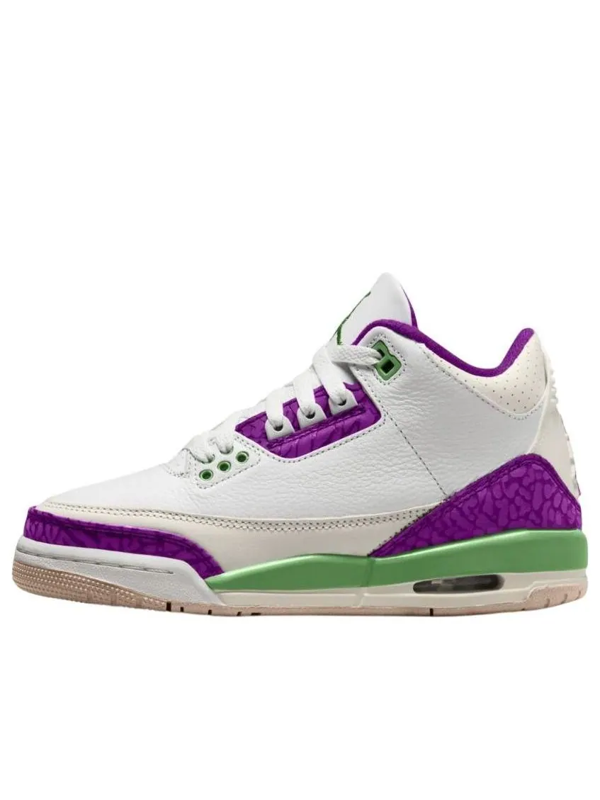 Кроссовки (GS) Air Jordan 3 Retro 'Vivid Purple' — изображение 1 из 1, белый