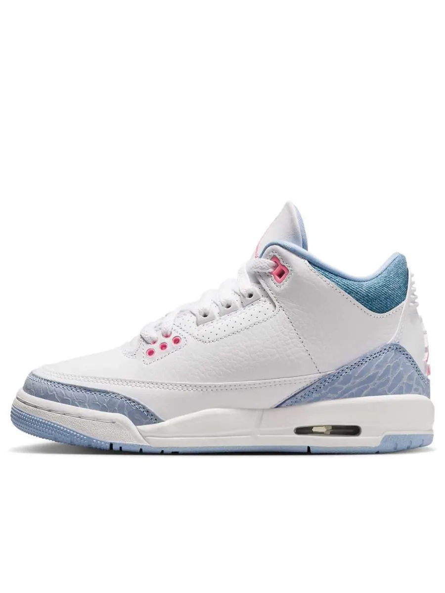 Кроссовки (GS) Air Jordan 3 'White Cobalt Bliss' — изображение 1 из 6, белый