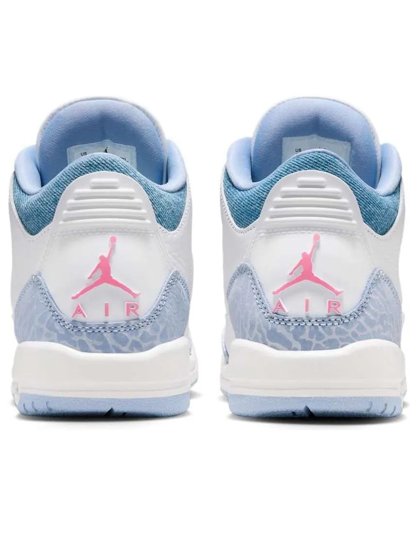 Кроссовки (GS) Air Jordan 3 'White Cobalt Bliss' — изображение 5 из 6, белый