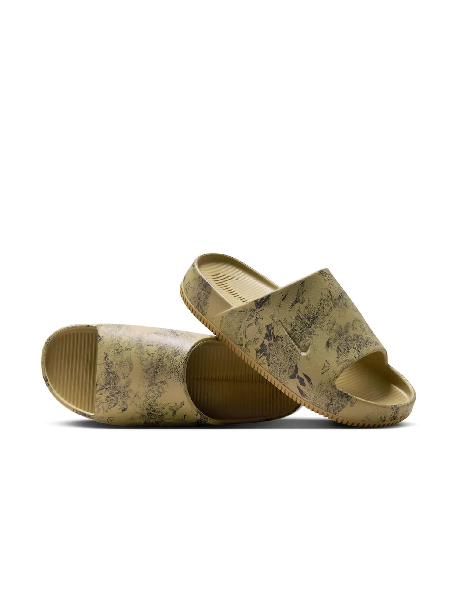 Шлепанцы Nike Calm Slides 'Parachute Beige Anthracite' — изображение 3 из 5, бежевый