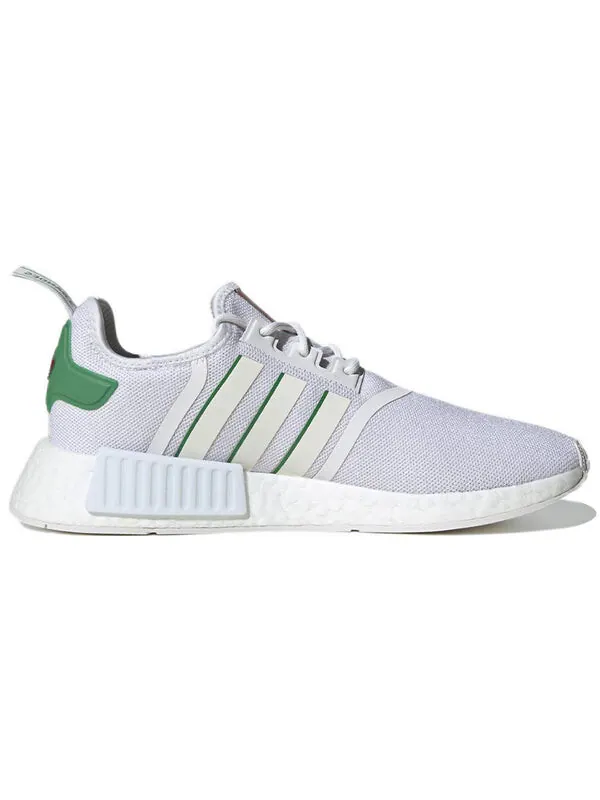 Кроссовки nmd_r1 Adidas — изображение 3 из 4, белый/белый/зеленый