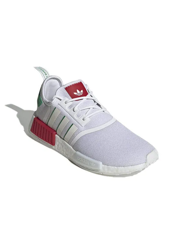 Кроссовки nmd_r1 Adidas — изображение 4 из 4, белый/белый/зеленый