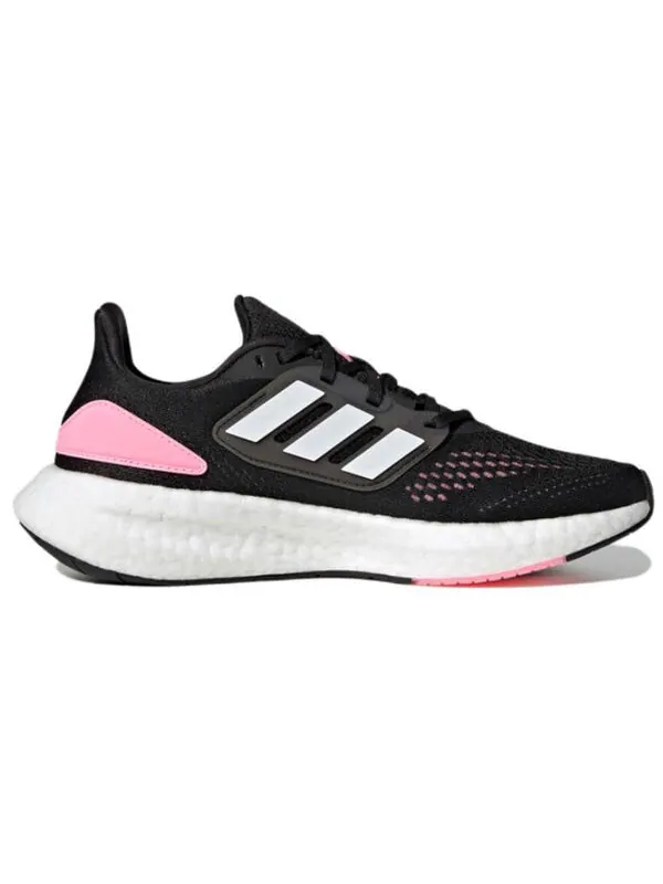 Кроссовки (WMNS) adidas PureBoost 22 'Black Beam Pink' — изображение 2 из 4, черный/розовый/белый
