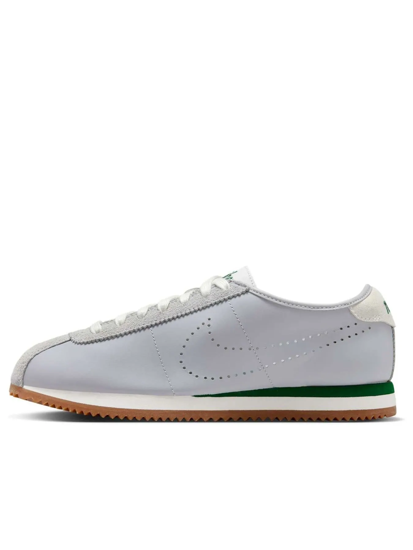 Кроссовки (WMNS) Nike Cortez Leather 'Wolf Grey Summit White Green Gum' — изображение 1 из 6, серый