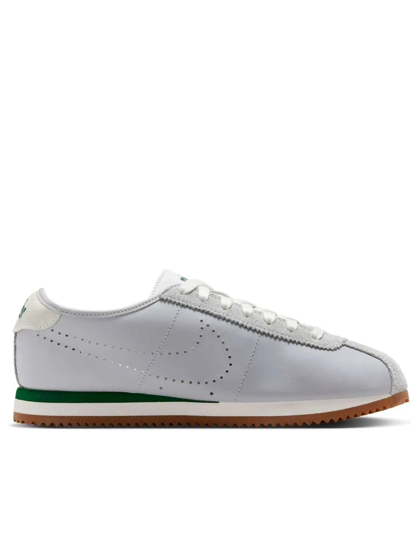 Кроссовки (WMNS) Nike Cortez Leather 'Wolf Grey Summit White Green Gum' — изображение 2 из 6, серый