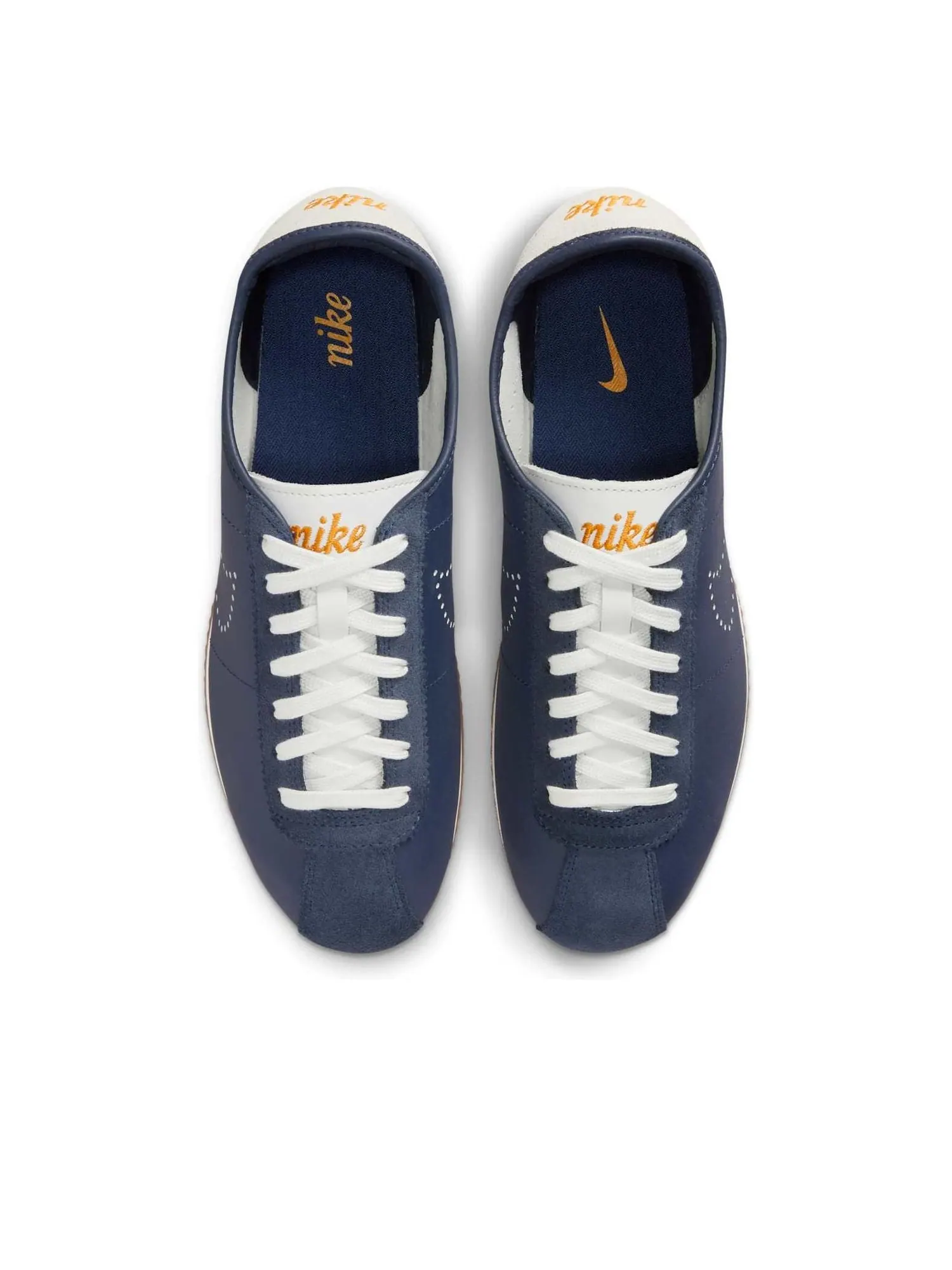 Кроссовки (WMNS) Nike Cortez Leather 'Midnight Navy Bright Ceramic Gum' — изображение 2 из 6, темно-синий