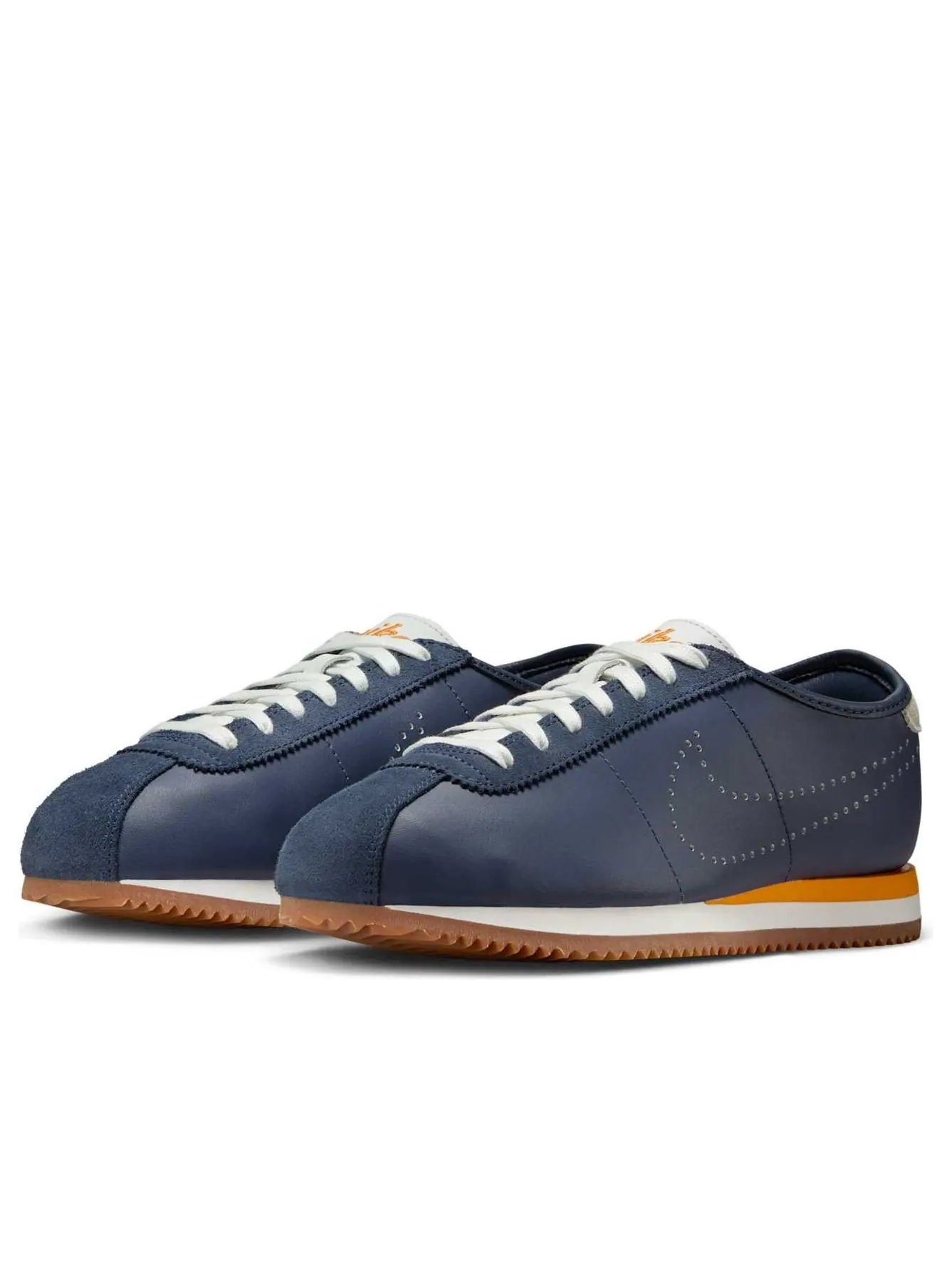 Кроссовки (WMNS) Nike Cortez Leather 'Midnight Navy Bright Ceramic Gum' — изображение 4 из 6, темно-синий