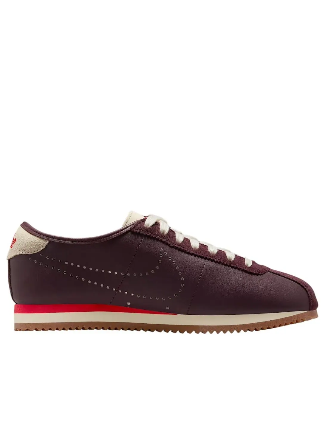 Кроссовки (WMNS) Nike Cortez Leather 'Burgundy Crush Coconut Milk' — изображение 2 из 5, бордовый