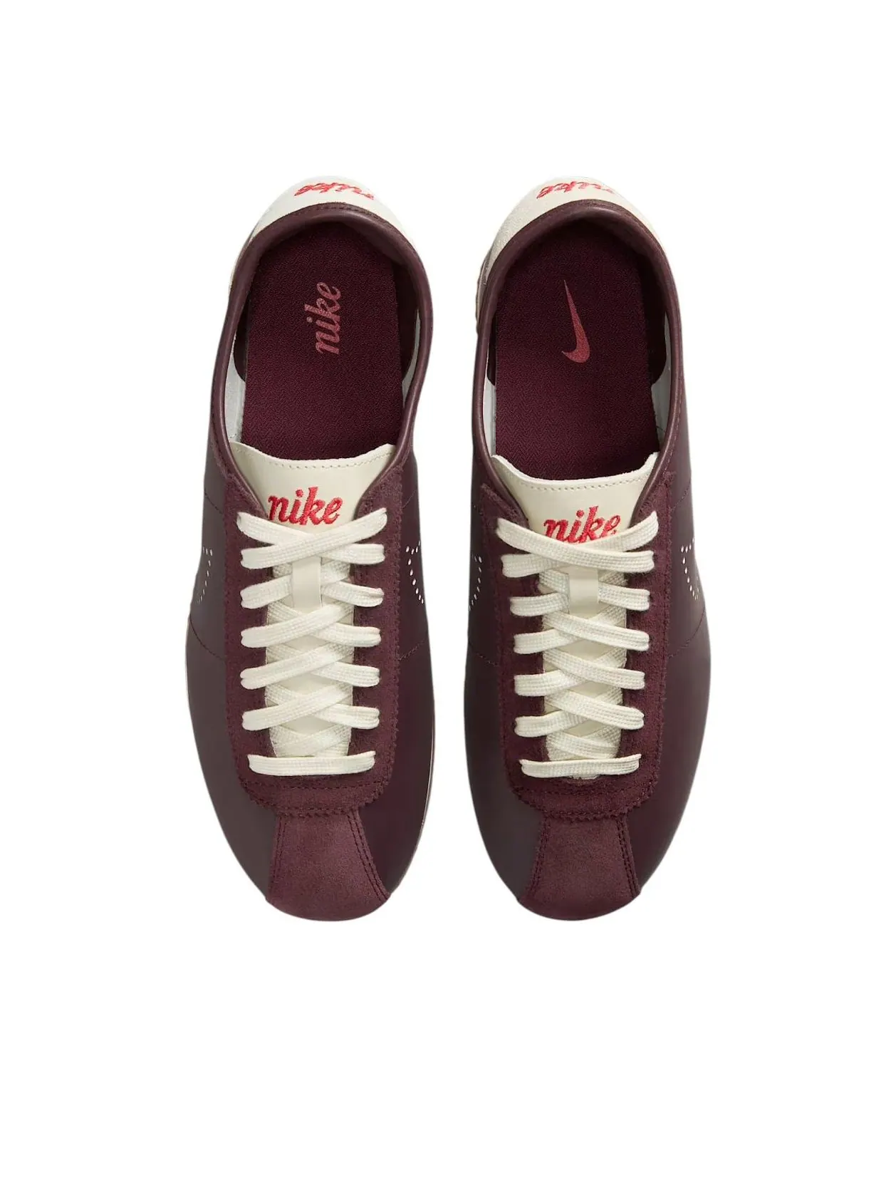 Кроссовки (WMNS) Nike Cortez Leather 'Burgundy Crush Coconut Milk' — изображение 3 из 5, бордовый