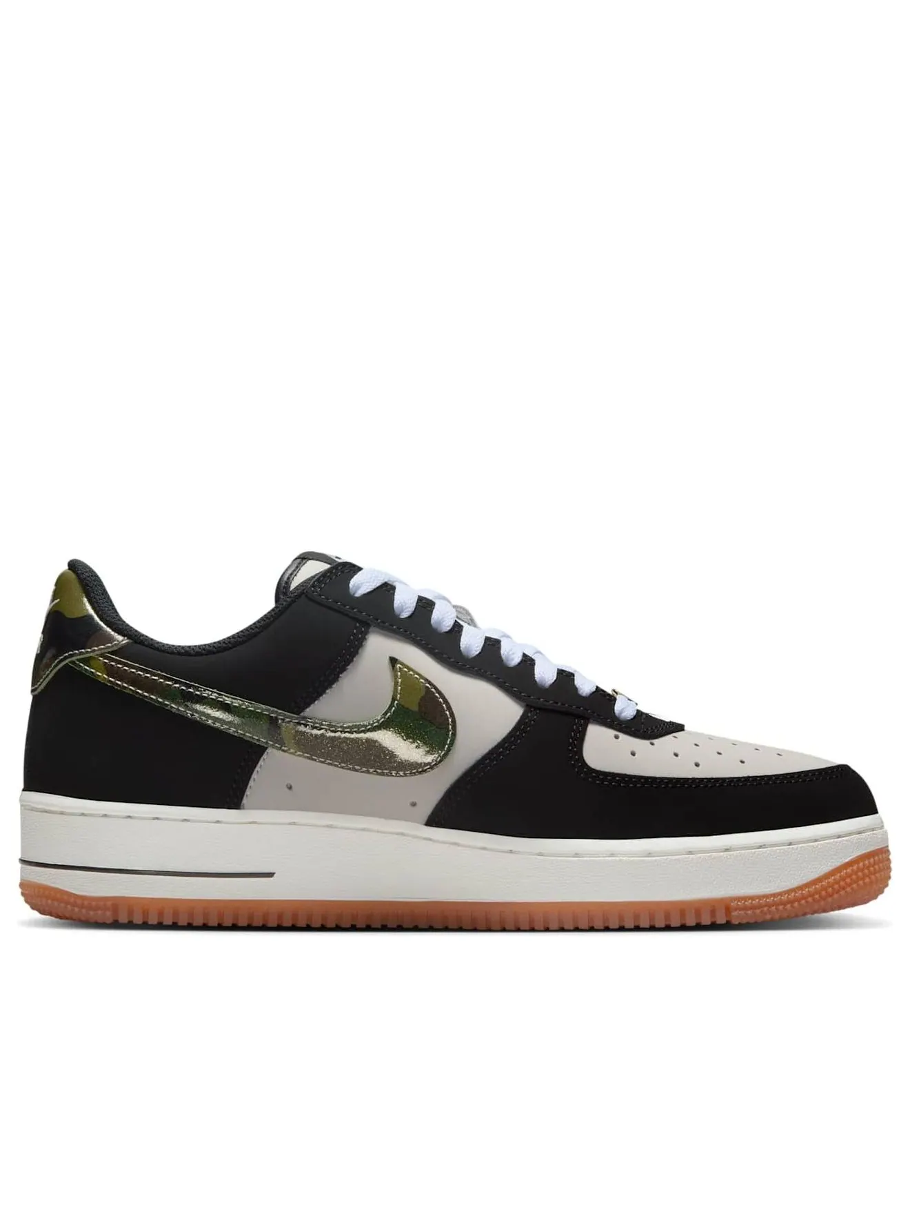 Кроссовки Nike Air Force 1 Low 'Black Patent Camo Swoosh' — изображение 6 из 6, черный