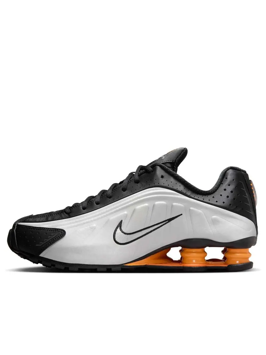 Кроссовки Nike Shox R4 'Black Vast Grey Bright Mandarin' — изображение 1 из 6, серый