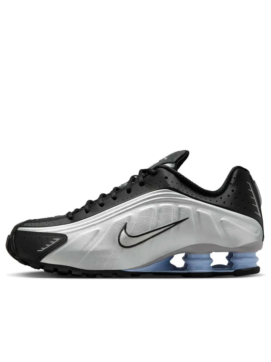 Кроссовки Nike Shox R4 'Metallic Silver Psychic Blue' — изображение 1 из 6, серебряный