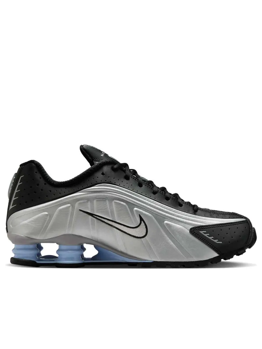 Кроссовки Nike Shox R4 'Metallic Silver Psychic Blue' — изображение 2 из 6, серебряный