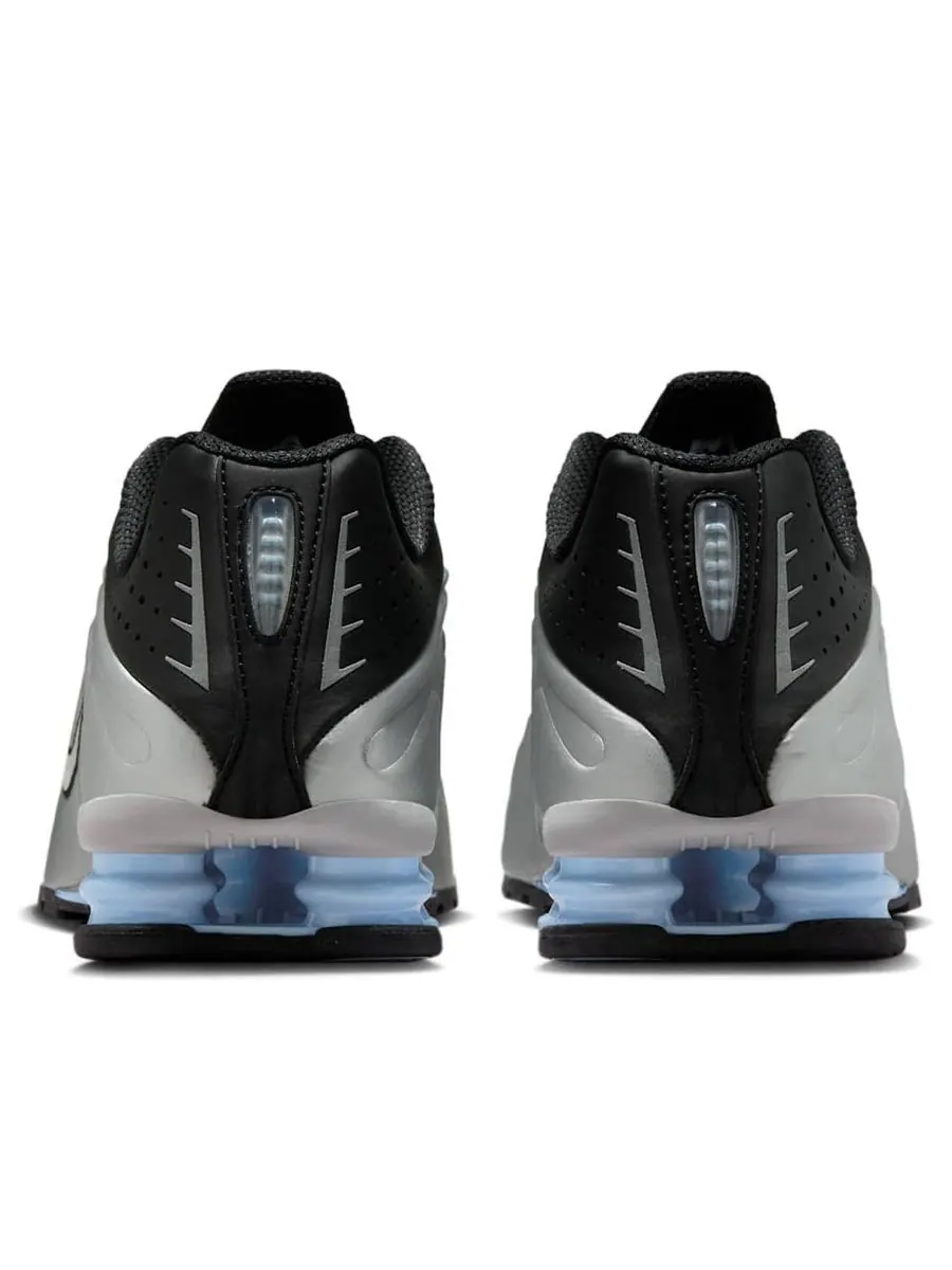 Кроссовки Nike Shox R4 'Metallic Silver Psychic Blue' — изображение 5 из 6, серебряный