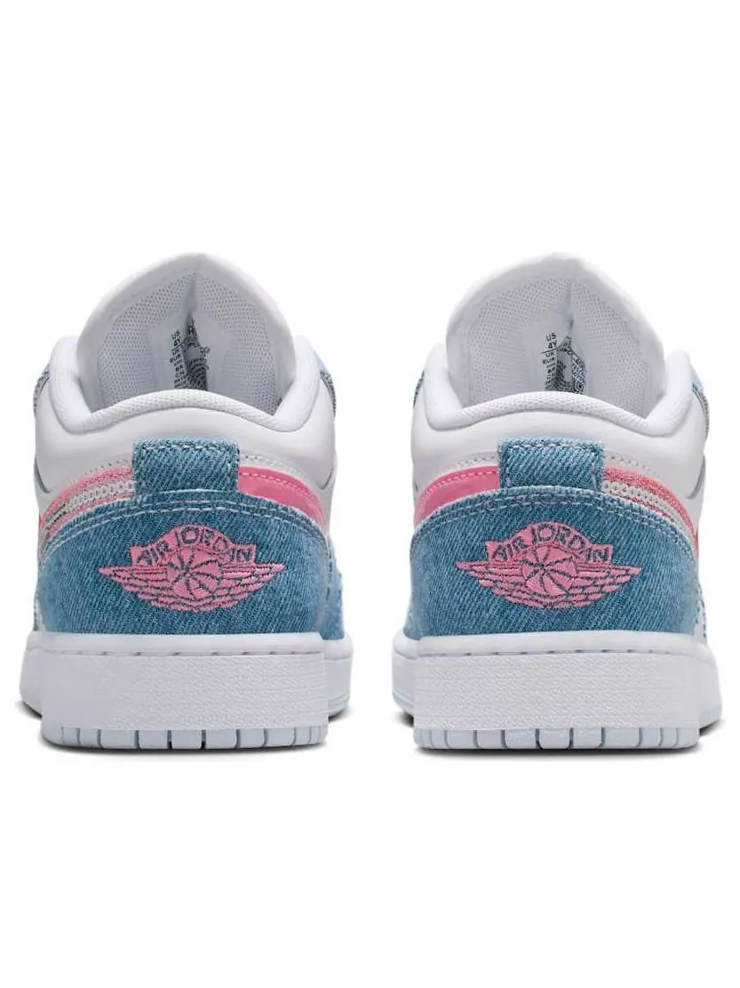 Кроссовки (GS) Air Jordan 1 Low SE 'Denim Sequin' — изображение 3 из 6, синий