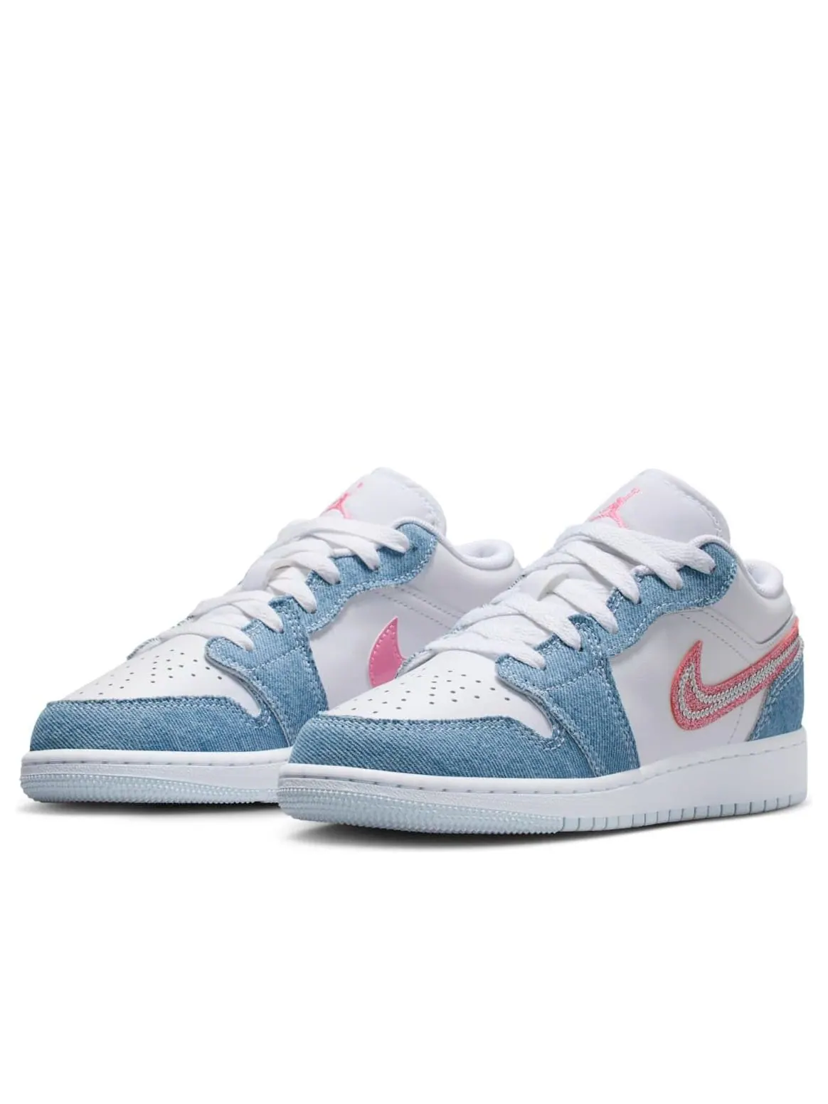 Кроссовки (GS) Air Jordan 1 Low SE 'Denim Sequin' — изображение 4 из 6, синий