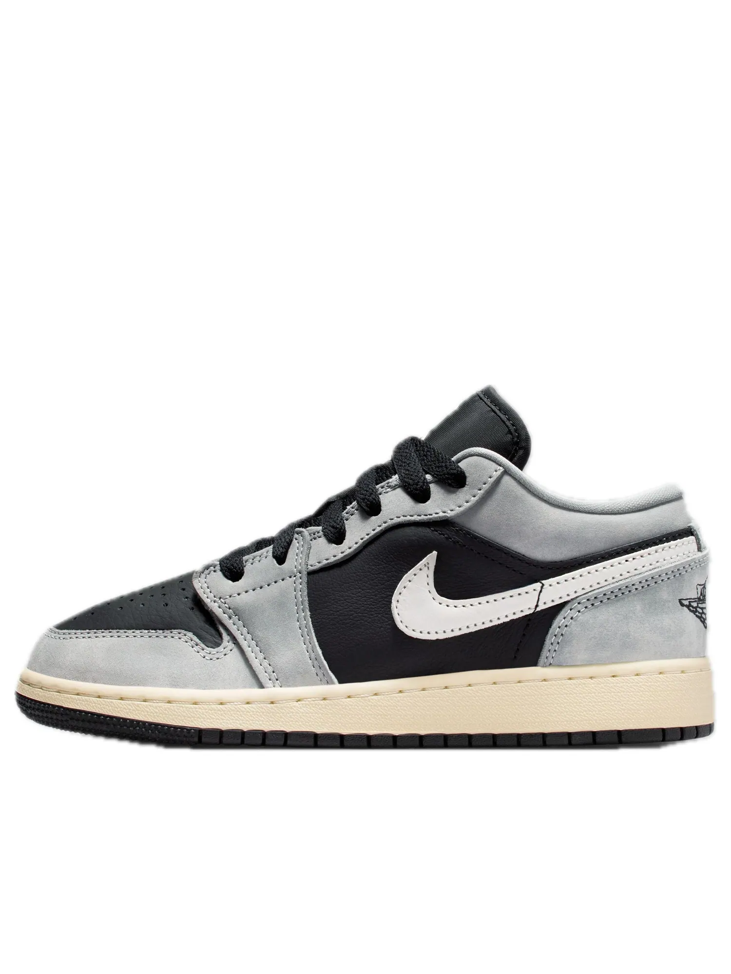 (GS) Air Jordan 1 Low SE 'Light Smoke Grey' — изображение 1 из 1, светлый серый/черный