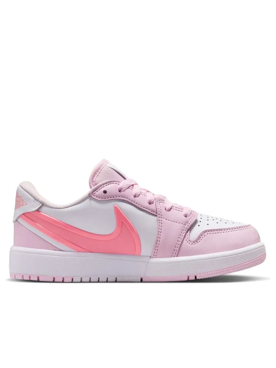 Кроссовки (GS) Air Jordan 1 Low RM EasyOn 'Pink Foam White' — изображение 2 из 6, розовый
