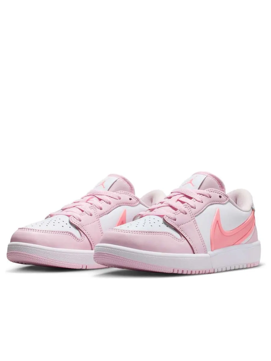 Кроссовки (GS) Air Jordan 1 Low RM EasyOn 'Pink Foam White' — изображение 3 из 6, розовый