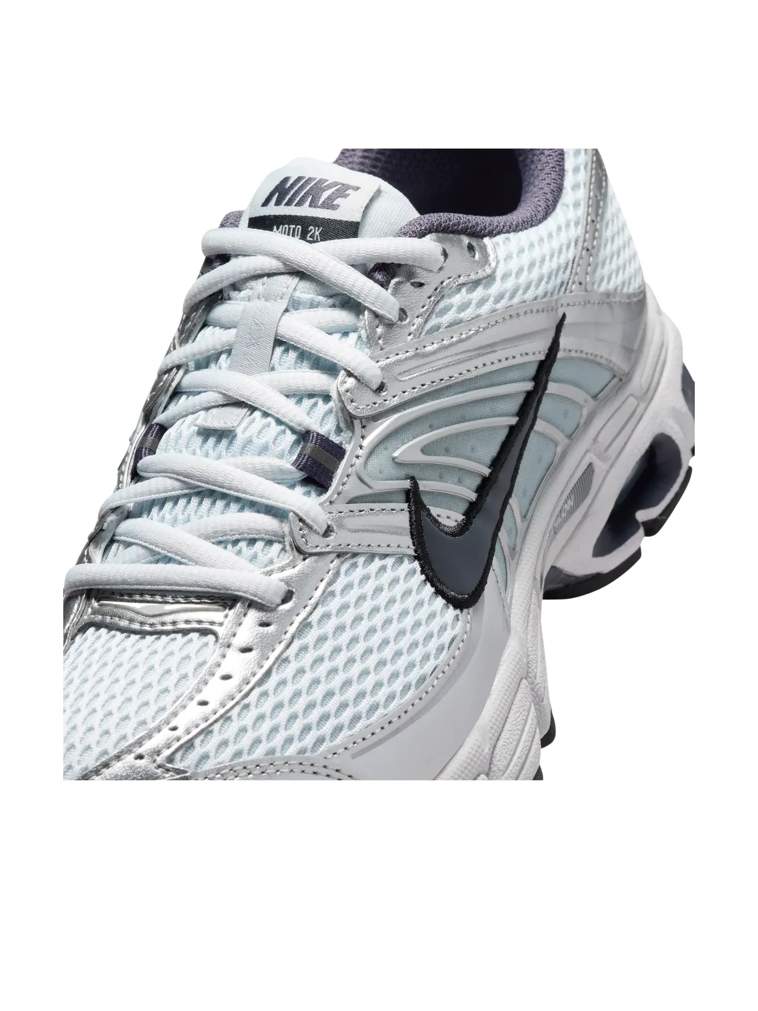 Женские кроссовки с шнуровкой Air Max Moto Nike — изображение 6 из 7, серебряный