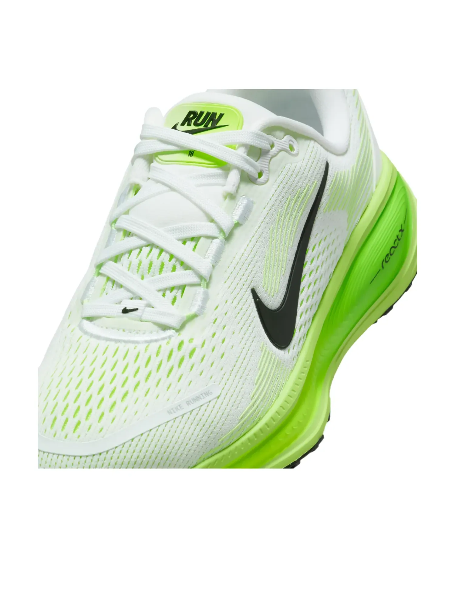 Кроссовки (GS) Nike Air Zoom Vomero 18 'White Electric Green Volt Black' — изображение 5 из 6, зеленый