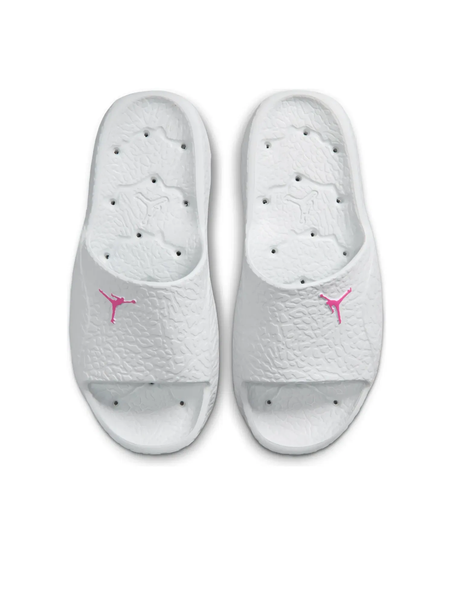 Мужские шлепанцы с закрытым носком Off White Fire Pink Jordan — изображение 3 из 5, белый