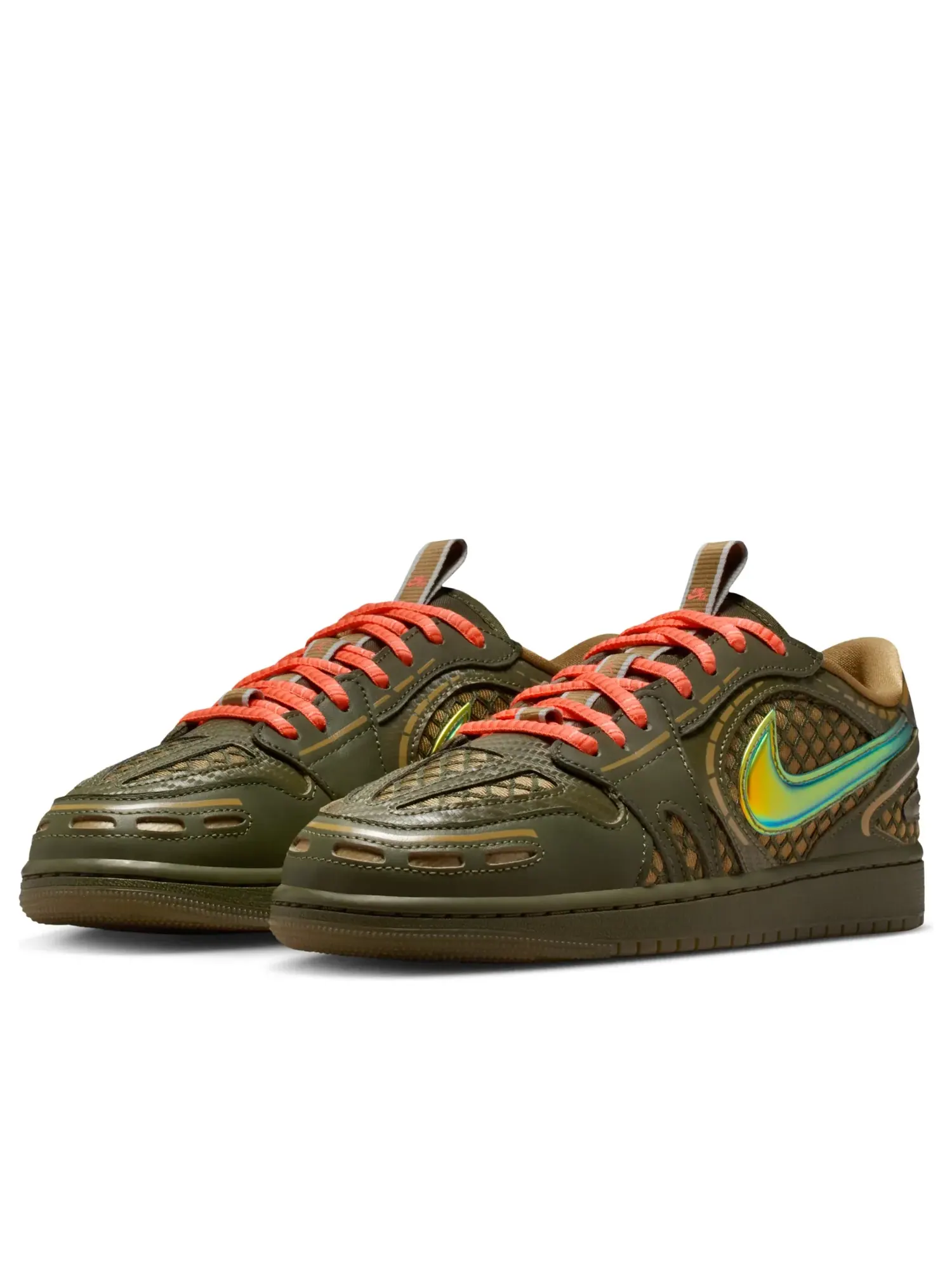 Кроссовки (WMNS) Air Jordan 1 Low Метод приготовления «коричневой ламинарии» — изображение 4 из 6, оливковый зеленый