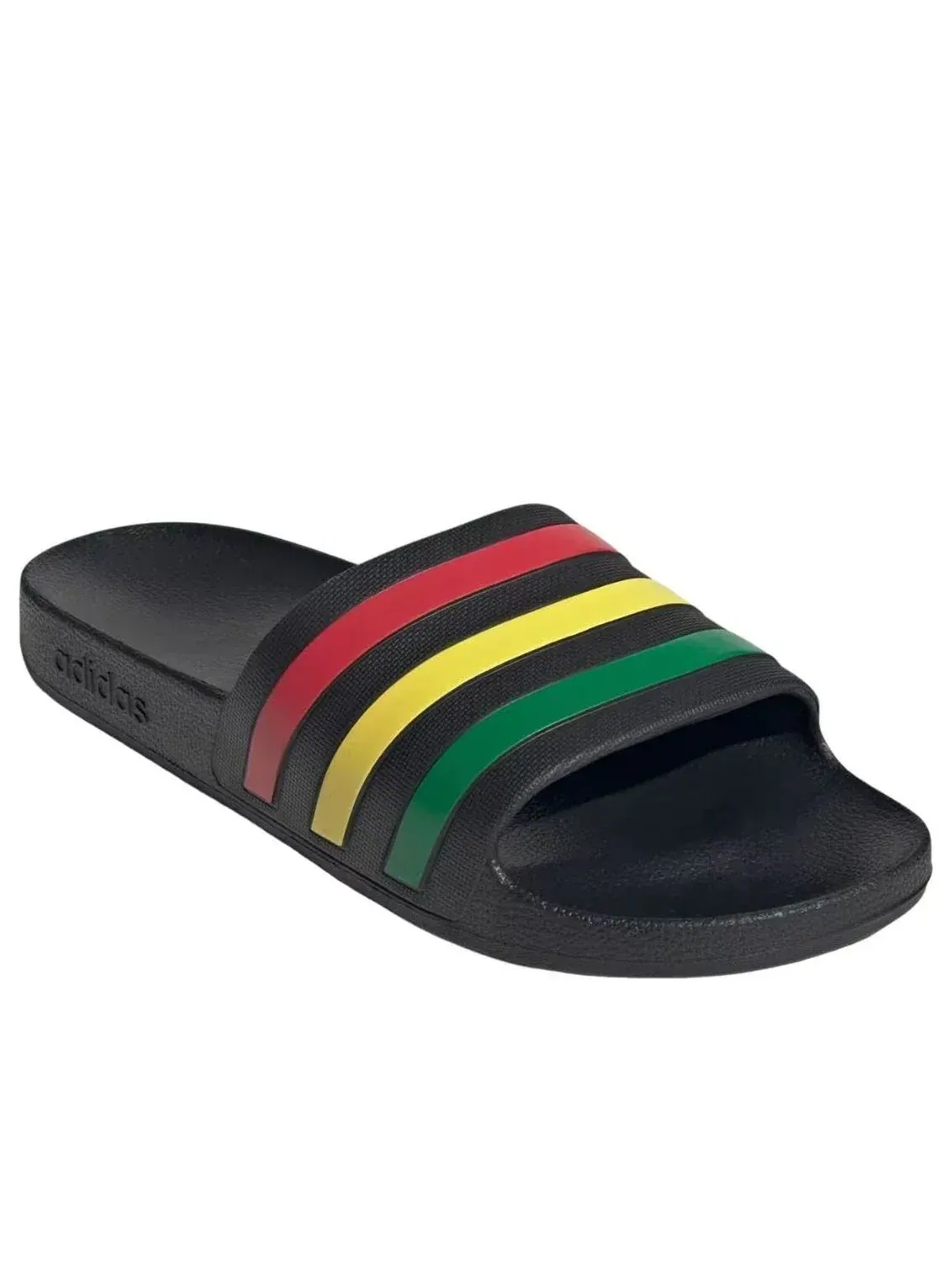 Шлепанцы Adidas Adilette Aqua Slides 'Core Black Green Ruby' — изображение 4 из 5, черный