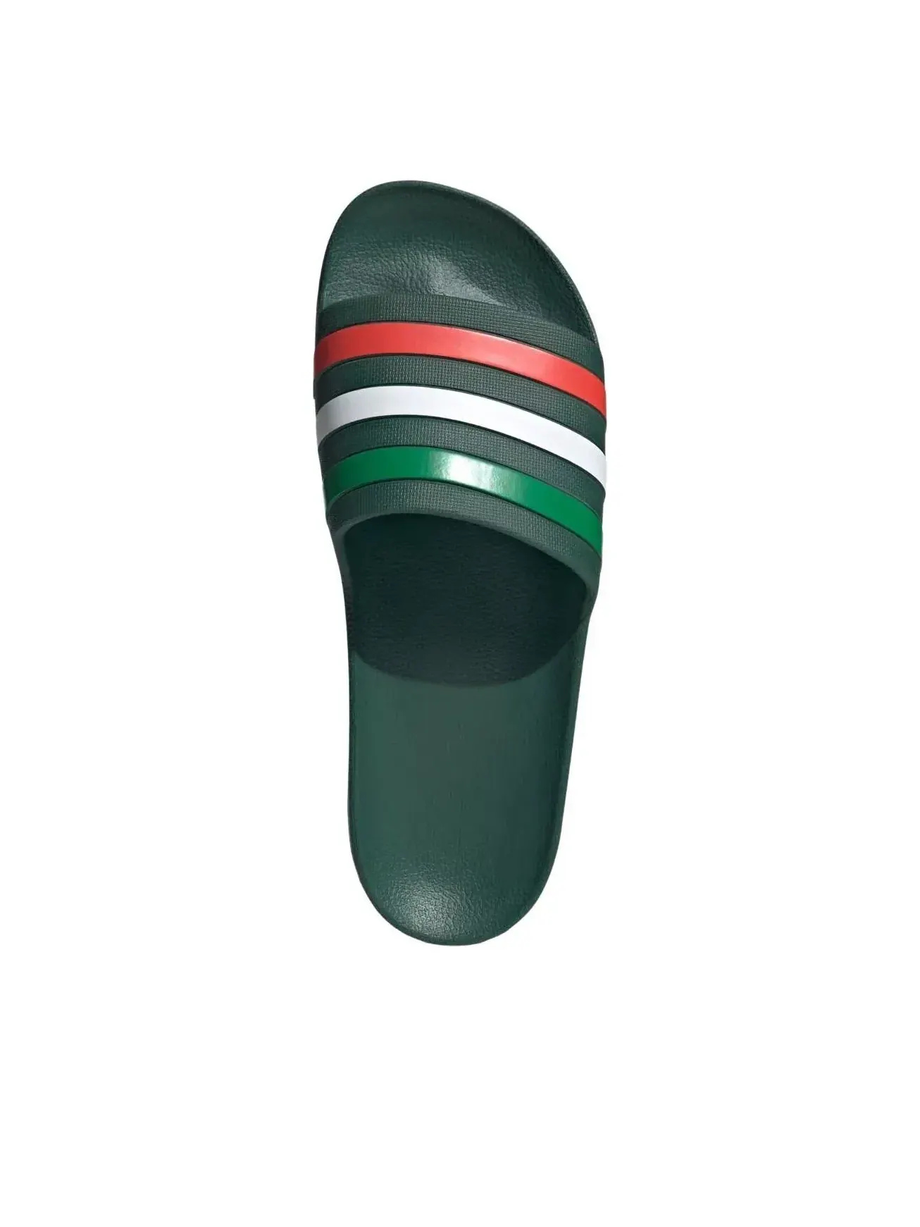 Шлепанцы Adidas Adilette Aqua Slides 'Team Dark Green Bright Red' — изображение 2 из 5, зеленый
